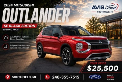 2024 Mitsubishi Outlander SE Black Edition w/Pano Roof